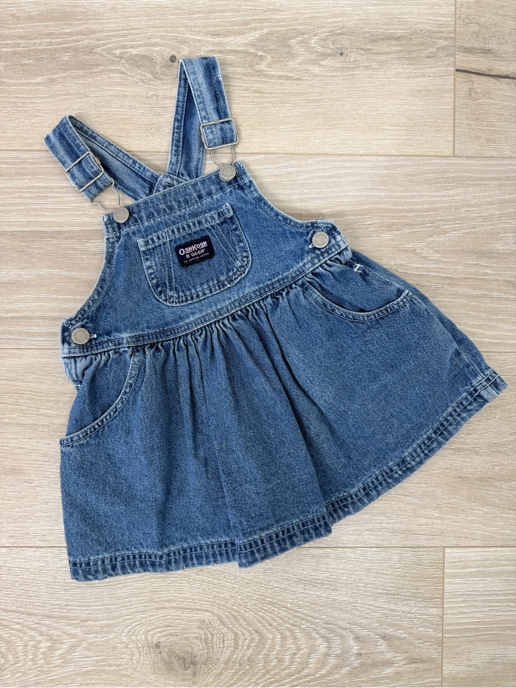 Oshkosh B’gosh Vintage Acid Wash Overall Dress